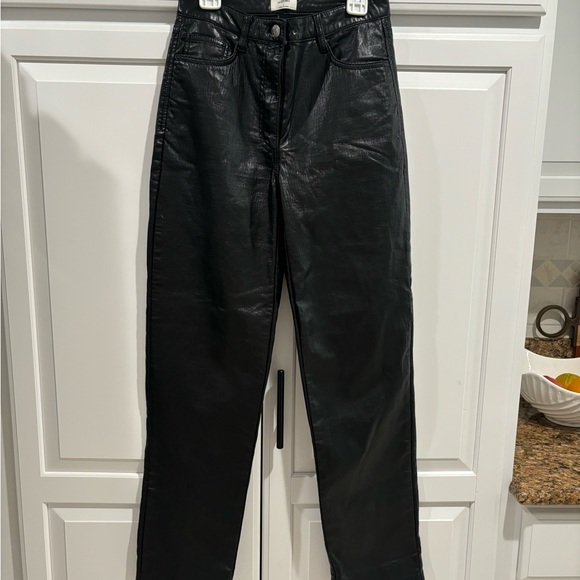 Aritzia Wilfred faux Leather Pants sz 2 - Picture 2 of 4